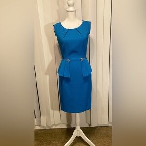 Antonio Melani Cobalt Blue Sheath dress with Peplum